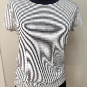 Brandy Melville Black and White Striped Tee